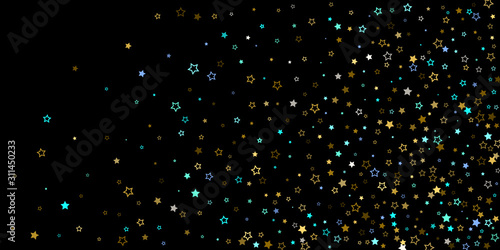 Gold, Blue stars, sprocket, shiny confetti.  © Сашка Шаргаева