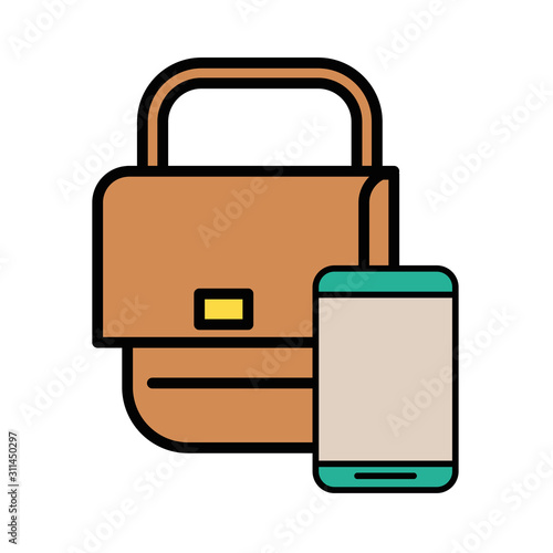 postal service handbag isolated icon