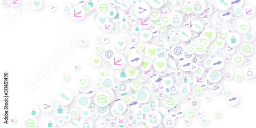 Social media marketing, Communication concept.