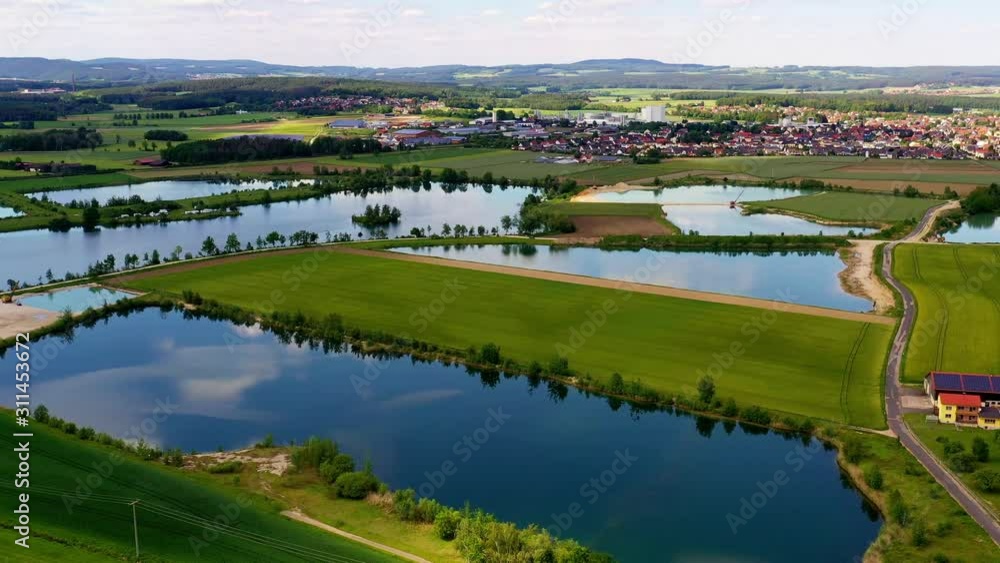 beautiful bavrian lake land from the sky beautiful bavrian lake land from the sky