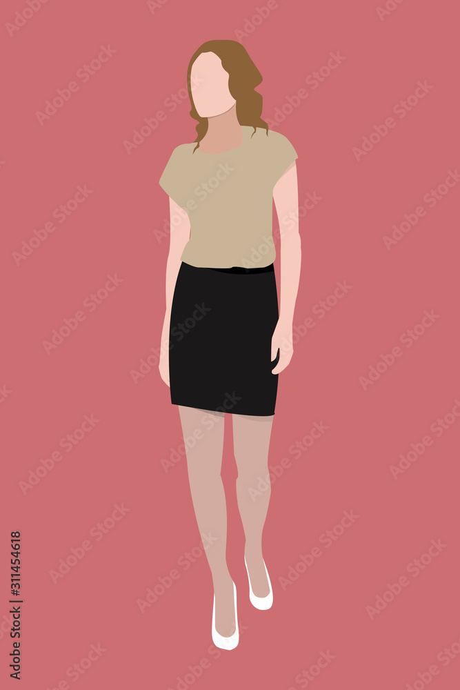 Woman. An office worker in a suit. Character for office-themed or management. Vector illustration eps. Woman. An office worker in a suit. Character for office-themed or management. Vector illustration eps.