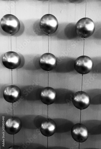 black and white silver hanging balls © nunu