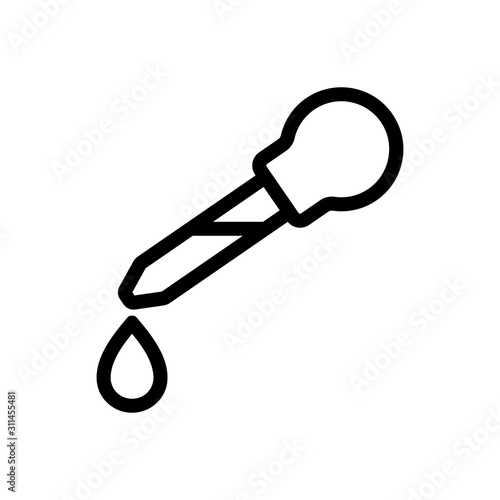 Take samples of the vector icon. A thin line sign. Isolated contour symbol illustration