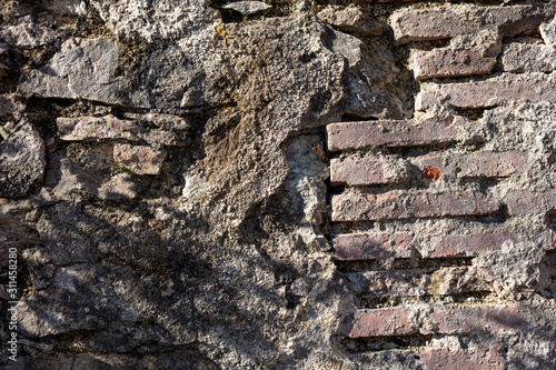 Wallpaper Mural Red brick wall. Texture of old dark brown and red brick wall, backgorund Torontodigital.ca