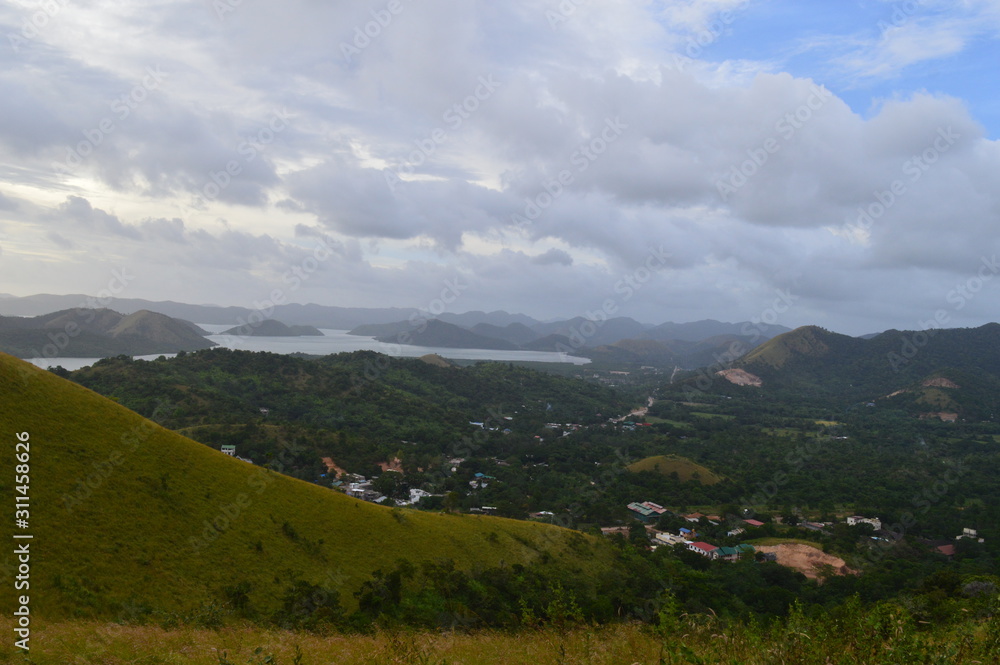 Aerial view of Coron from  Mount Tapyas, Palawan, Philippines 