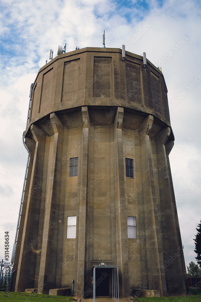 Old water tower in Pulloxhill, small village in Bedfordshire county, UK