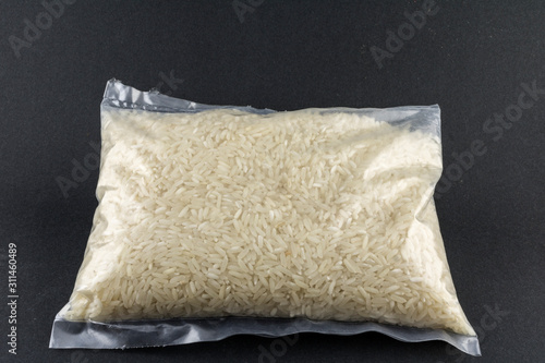 Plastic bag with rice photo
