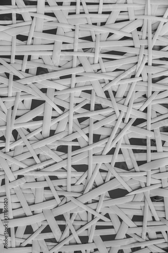 Close up texture of seamless white rattan