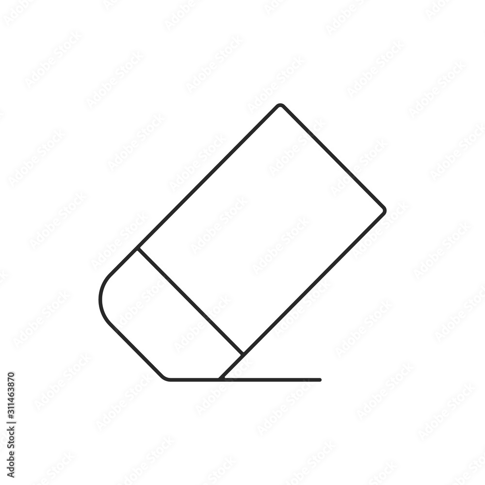 rubber band, eraser, school supplies vector icon. rubber band, eraser, school supplies vector icon.
