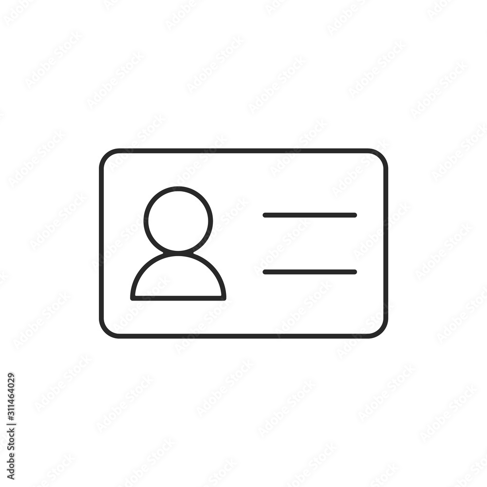 id, card, user vector icon. id, card, user vector icon.