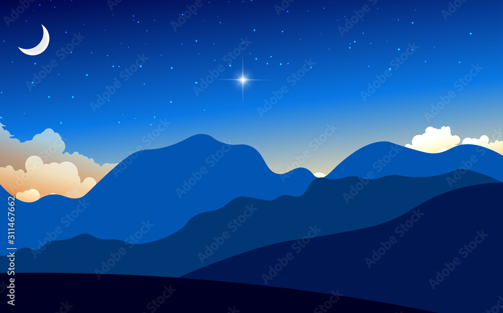landscape of mountain in the morning landscape of mountain in the morning