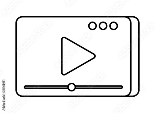 media player template with play button