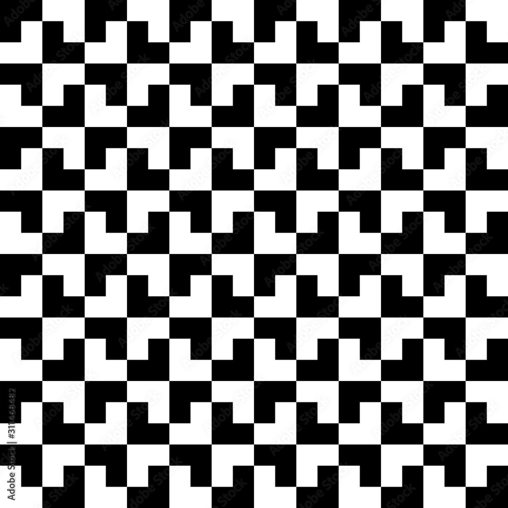 Abstract H letter or plus symbol repeat pattern seamless background. Monochrome polygons, rectangles and squares simple background vector. Abstract H letter or plus symbol repeat pattern seamless background. Monochrome polygons, rectangles and squares simple background vector.