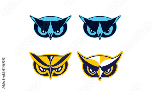 Mascot Owl Faces Collection