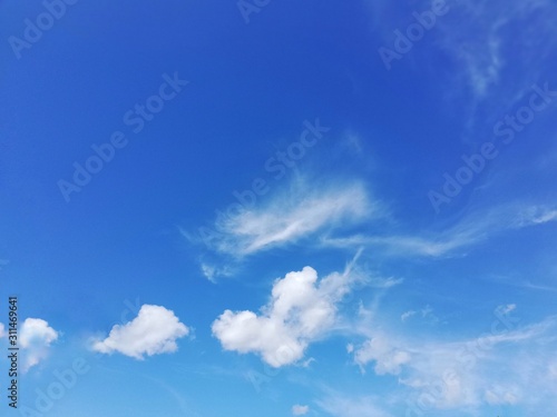 blue sky with white clouds