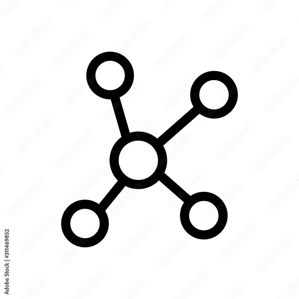 Chemistry formula icon vector. A thin line sign. Isolated contour symbol illustration Chemistry formula icon vector. A thin line sign. Isolated contour symbol illustration