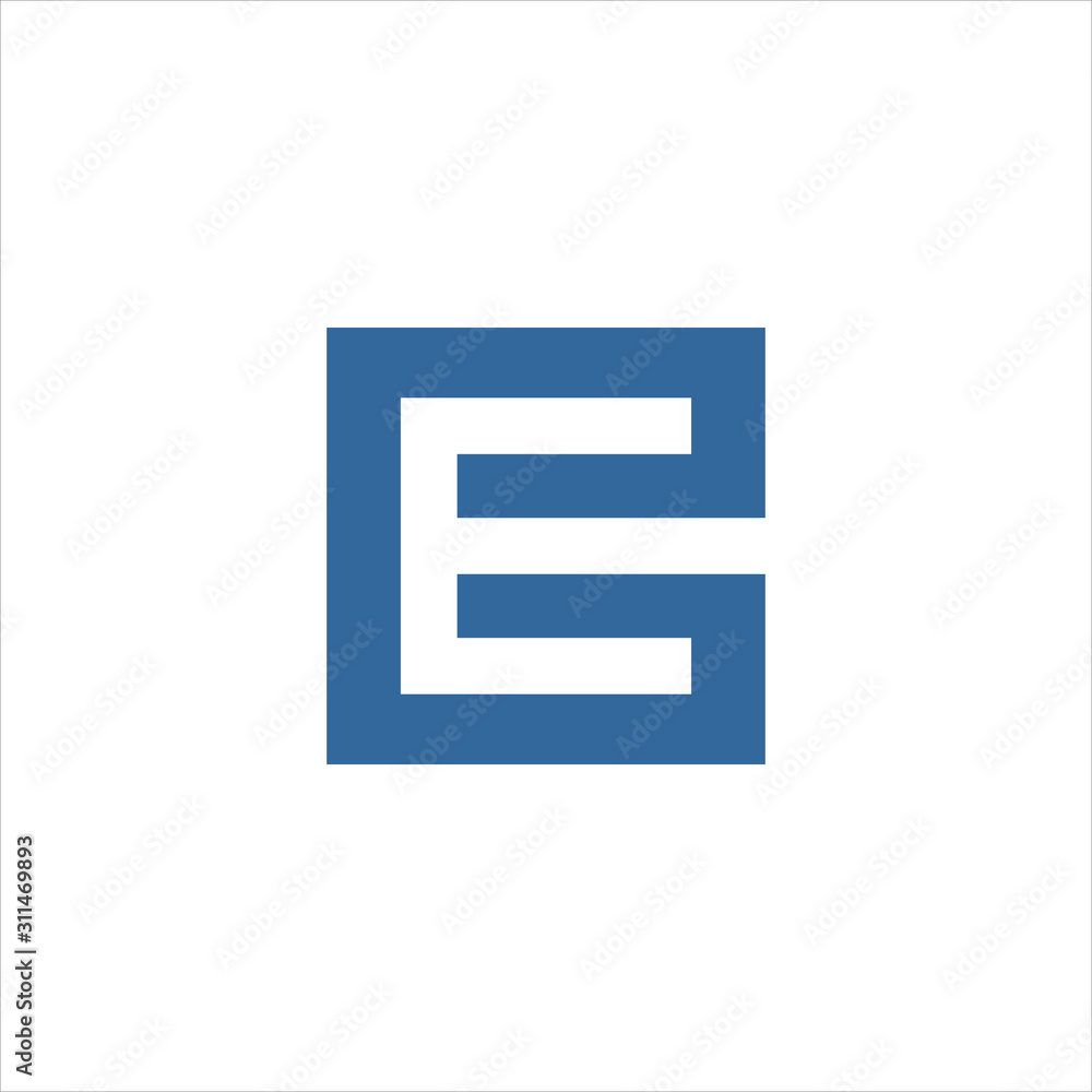 letter E simple unique logo design letter E simple unique logo design