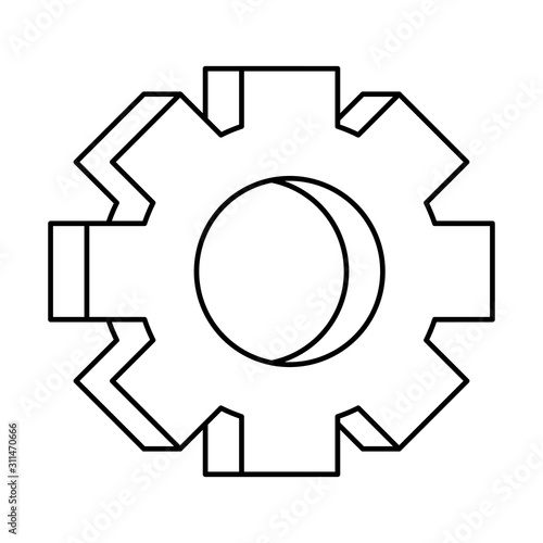 gear settings setup isolated icon