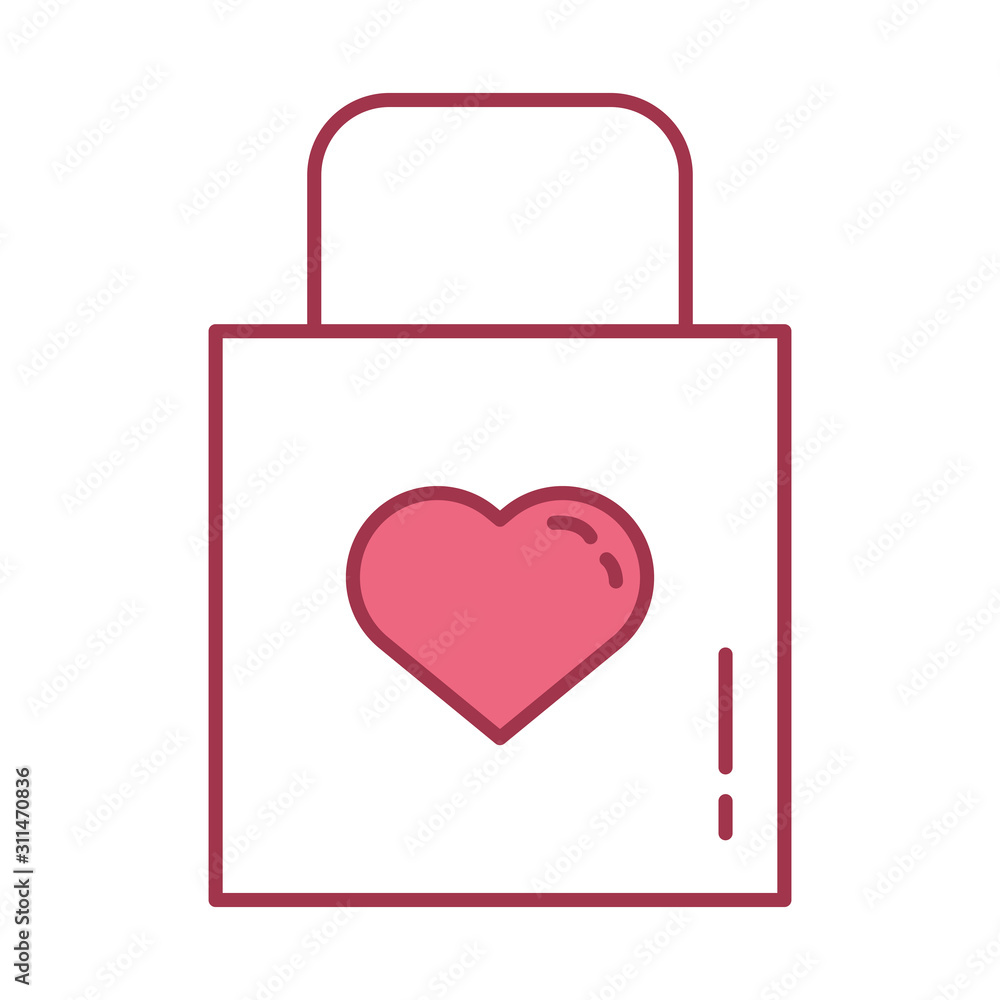 happy valentines day shopping bag with heart icon happy valentines day shopping bag with heart icon