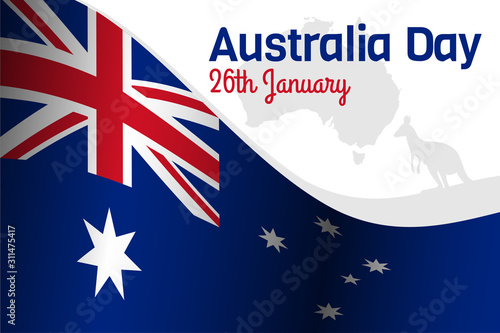 Australia's day background simple design 
