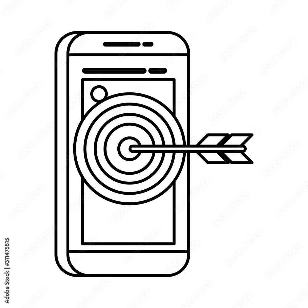 smartphone electronic with target arrow smartphone electronic with target arrow