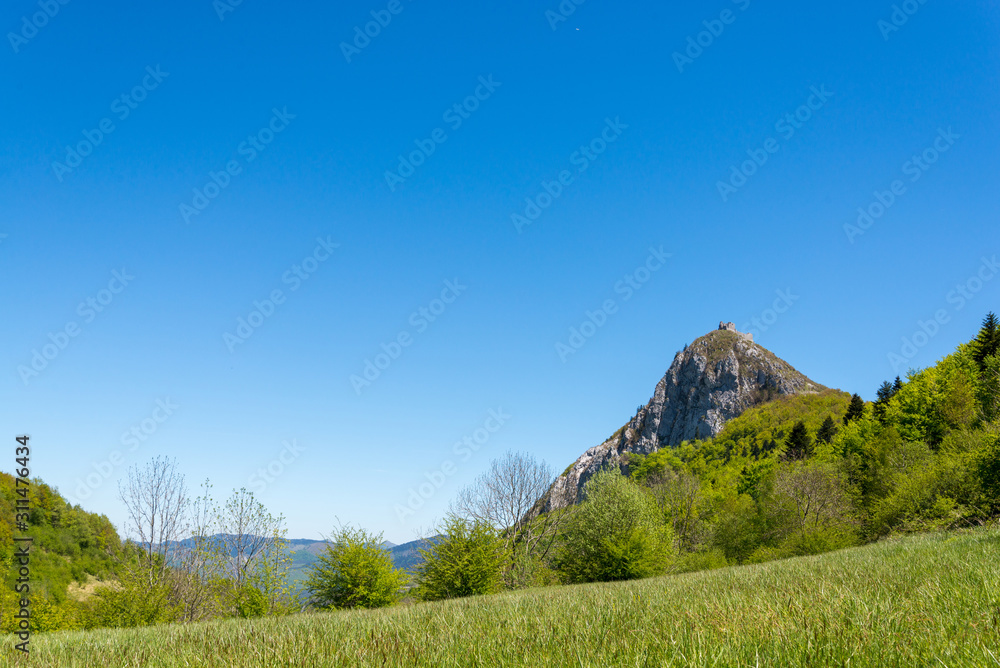 Fototapeta premium Meadow near Montsegur commune in France