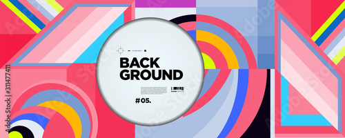 Colorful Abstract Banner Template with Dummy Text for Web Design, Landing page, social media story, and Print Material.