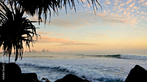 Sunrise surf Burleigh Heads 