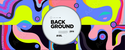 Colorful Abstract Banner Template with Dummy Text for Web Design, Landing page, social media story, and Print Material.