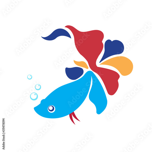 Icon or logo of siam  fightinh fish.