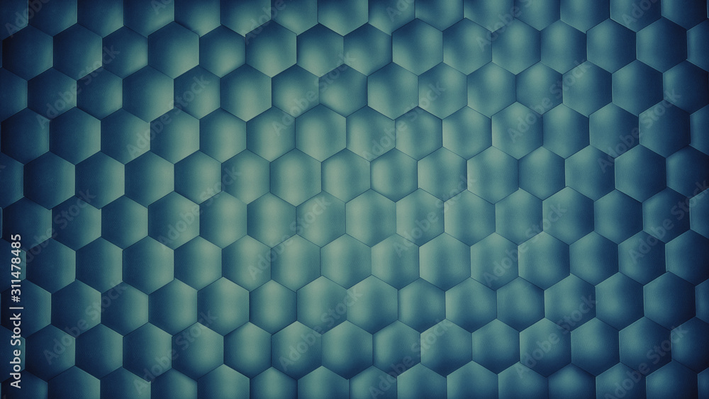 Abstract dark blue hexagon background with metal texture. Polygonal surface. Abstract dark blue hexagon background with metal texture. Polygonal surface.