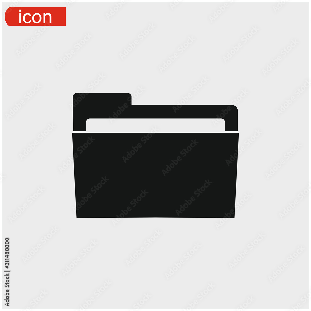 Folder icon vector illustration sign Folder icon vector illustration sign