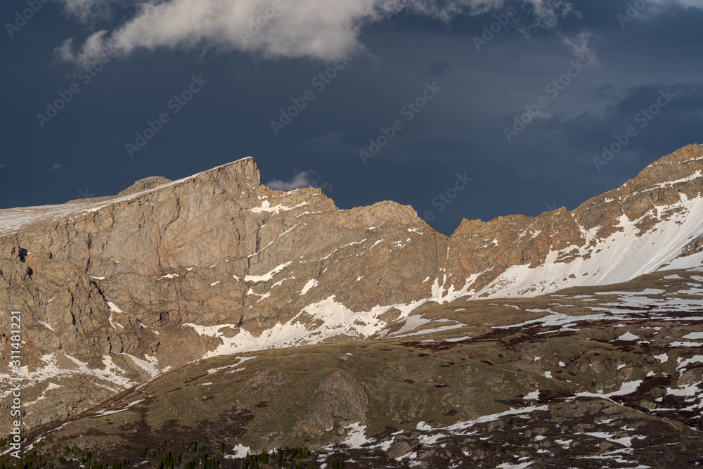 Storm Clouds roll over Mount Bierstadt at Guanella Pass