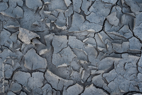 Canvas Print cracked mud in the desert. Drought. Agriculture