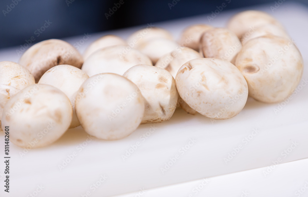 fried champignons. Home kitchen. Baked mushrooms fried champignons. Home kitchen. Baked mushrooms