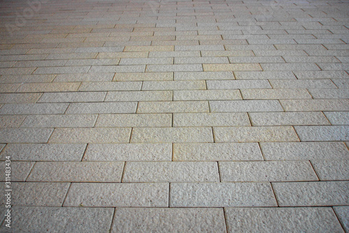 Old brick wall, brickwork or stone floor, inside the old clean stone pattern, square. Red brick wall background Ancient brick wall