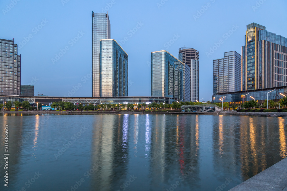 Obraz premium urban skyline and modern buildings, cityscape of China..