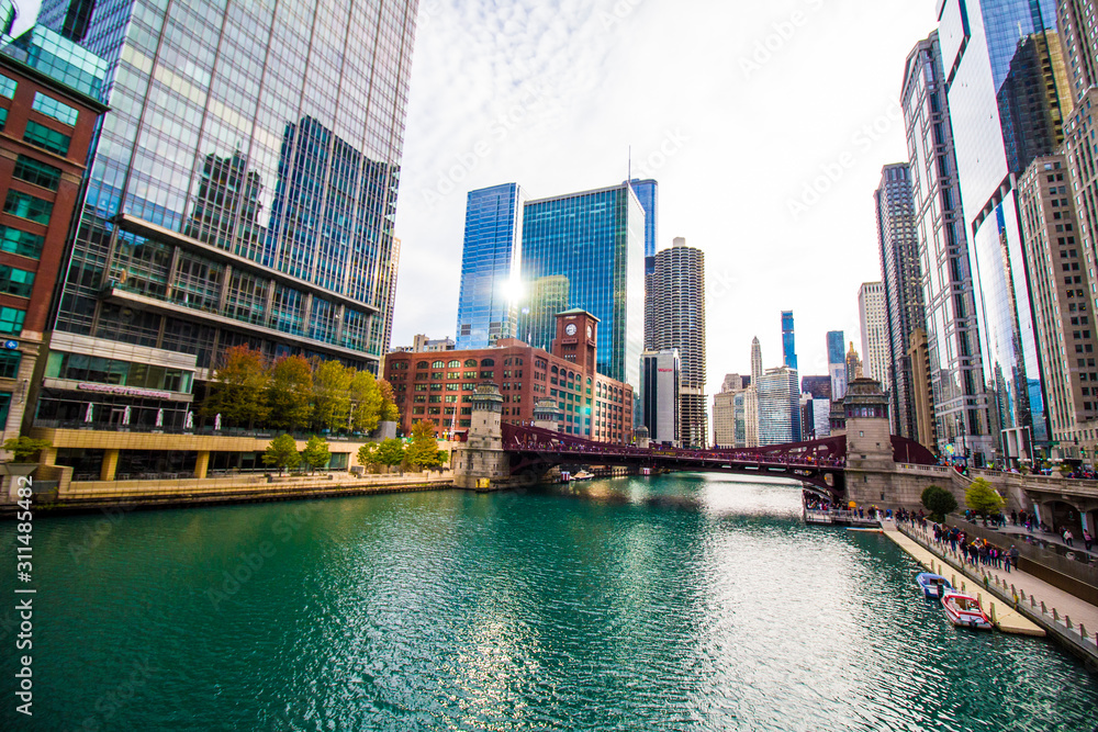 Obraz premium River North Chicago