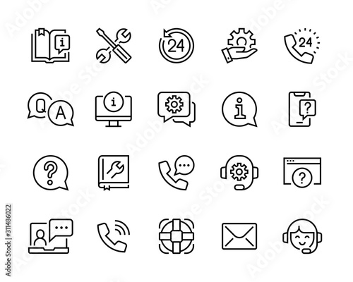 help and support icon set editable vector move. 96x96 pixel perfect 