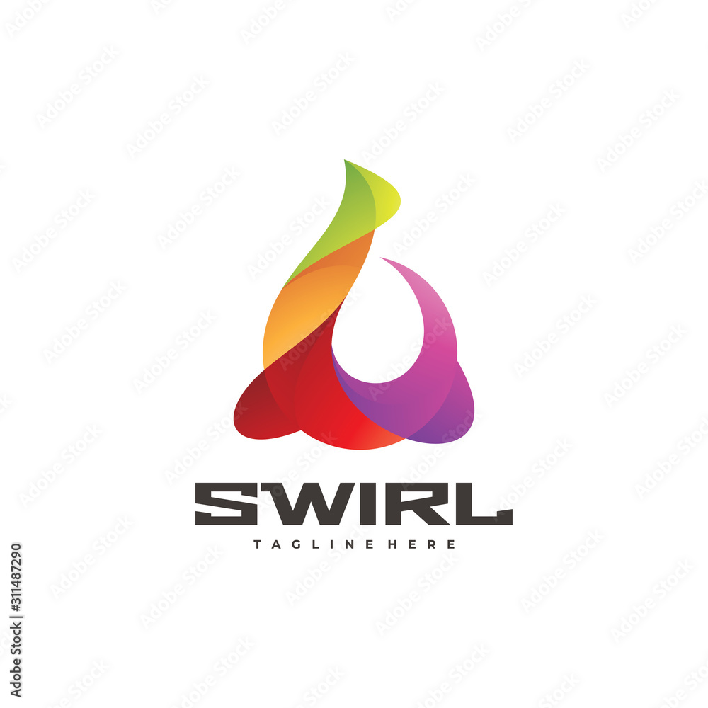Abstract Modern Gradient Swirl Fire Doplet Logo Icon Abstract Modern Gradient Swirl Fire Doplet Logo Icon