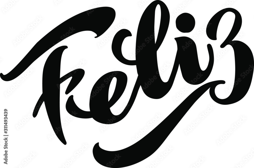 Feliz Navidad - vector Lettering Christmas and New Year holiday calligraphy phrase on Spanish isolated on the background. EPS 10 Feliz Navidad - vector Lettering Christmas and New Year holiday calligraphy phrase on Spanish isolated on the background. EPS 10