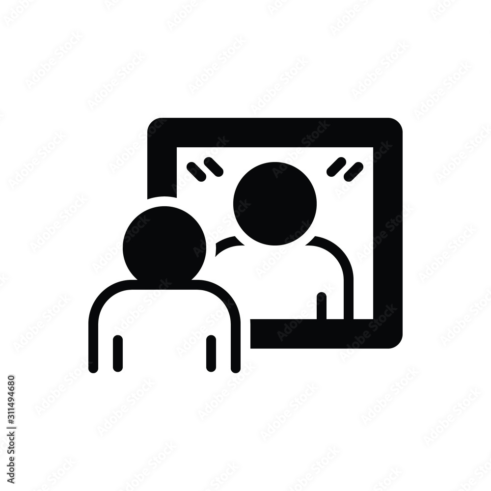 Black solid icon for reflection Black solid icon for reflection