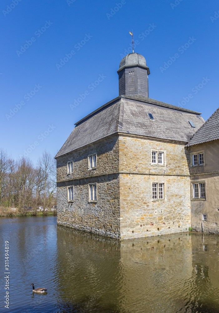 Obraz premium Corner tower of the castle Westerwinkel in Ascheberg, Germany