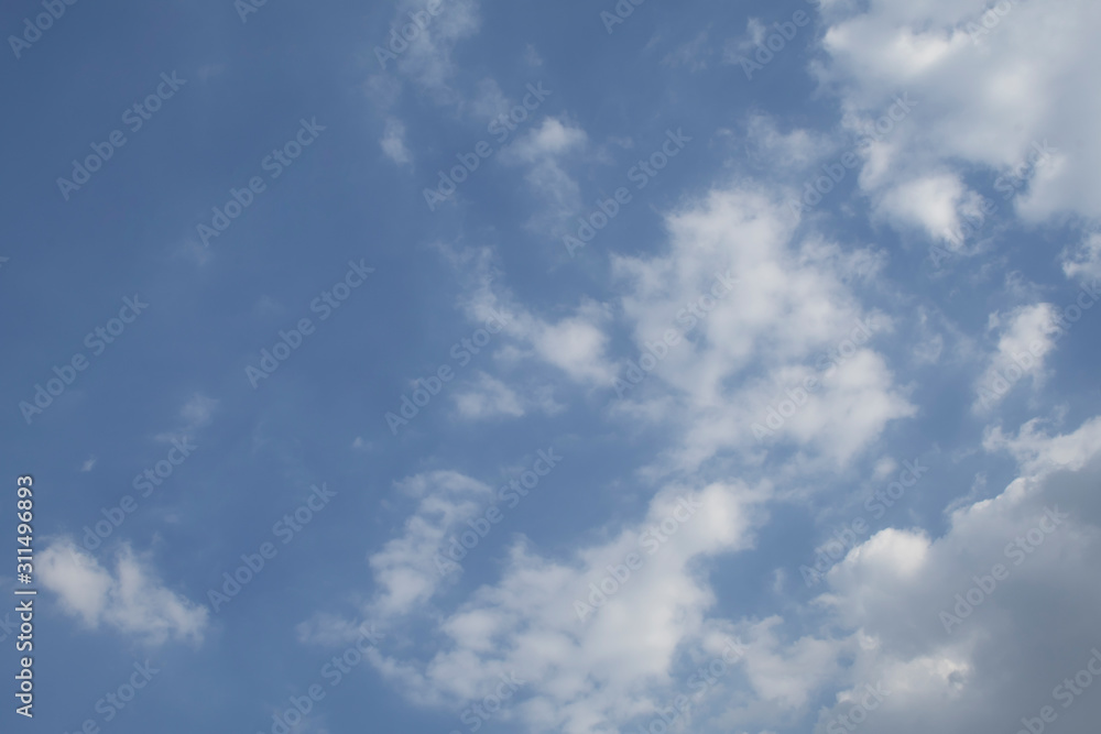 cloudy blue sky with large cloud in sunny day