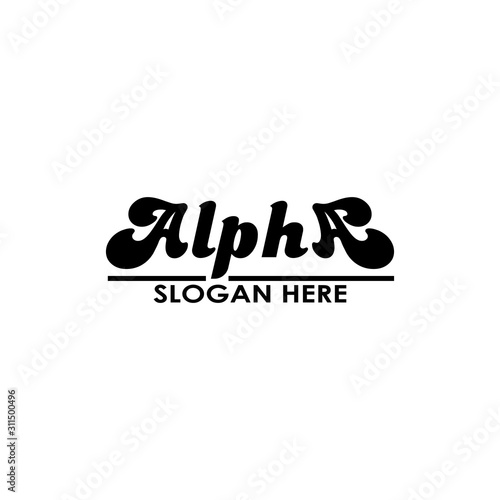 logo letter alpha vector logo 