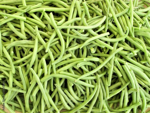 STRING BEANS IN AN OUTDOOR MARKET