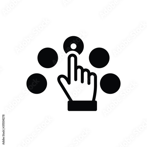 Black solid icon for per click pay