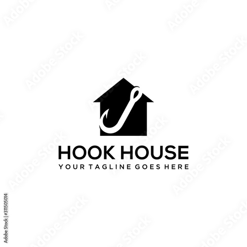 Illustration of the symbol House which is made to resemble a sharp hook