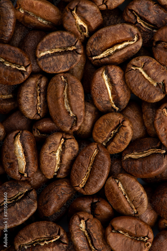 Coffee beans close-up background. Fresh roasted Coffee beans close-up background. Fresh roasted