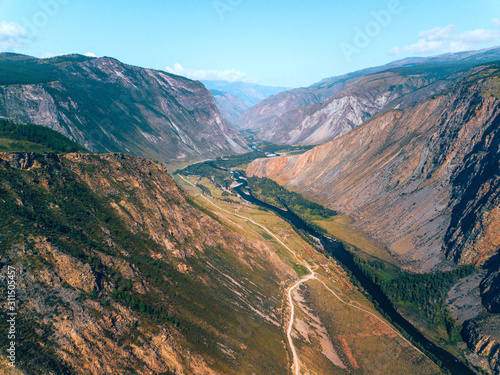 Drone view on Altai mountains